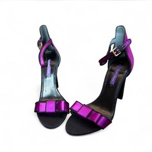 Purple Satin Bow heels Ralph Lauren Purple Label line. Size 40